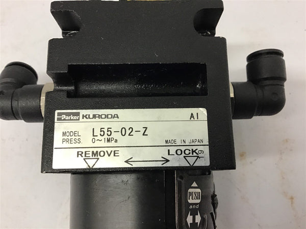 Parker Kuroda L55-02-Z Pneumatic Filter Regulator – BME Bearings and Surplus