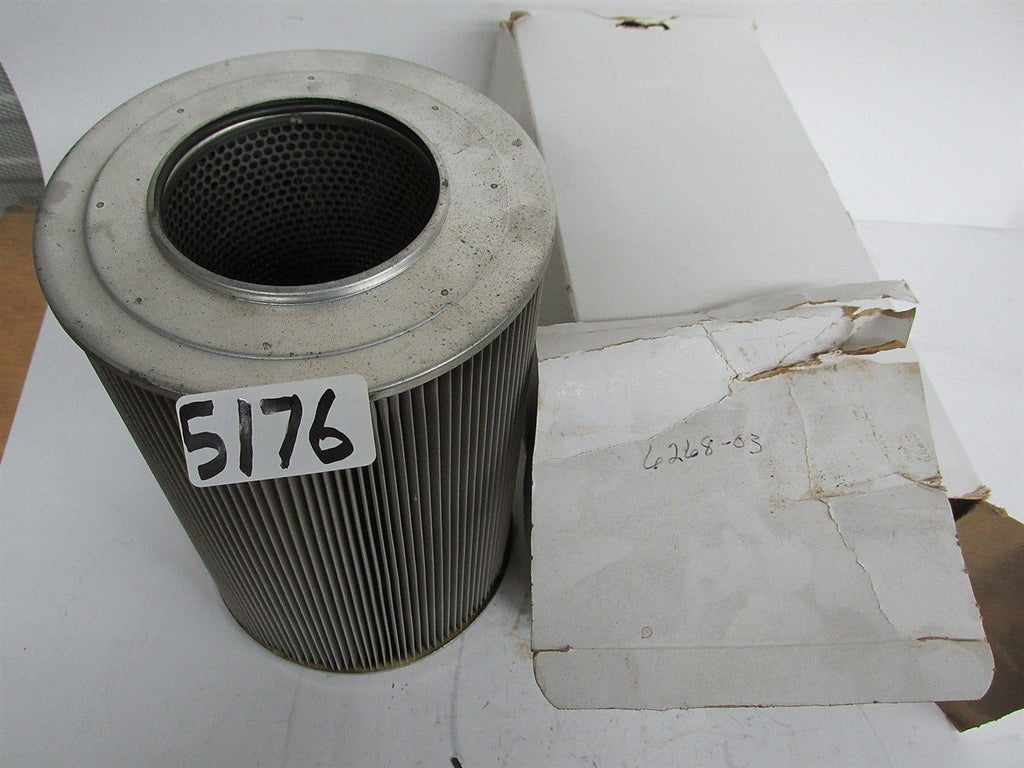 2 AIR FILTER CARTRIDGES - ALL METAL - 6268-03  - 10"Lx6 1/2" OD x 3 1/2" ID- NEW