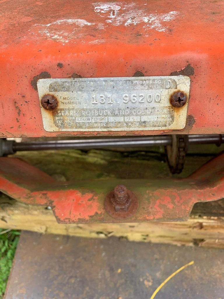 Sears And Roebuck Lawn Mower Model 131.96200 Old Not Working Parts Only