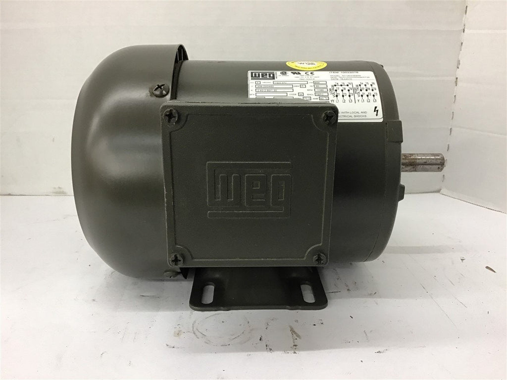 Weg .5012ES3EB56 1/2 HP AC Motor 208-230/460 volts 1200 Rpm 6P 56 Frame