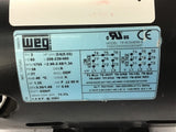 Weg .7518OS3E56-S 3/4 HP AC Motor 208-230/460 volts 1800 rpm 4P 56 Frame