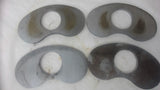 Lot Of 4, Steel Plates As Pictured, 9" X 4" X 3/8", W/ 2-3/4" Id Centerhole