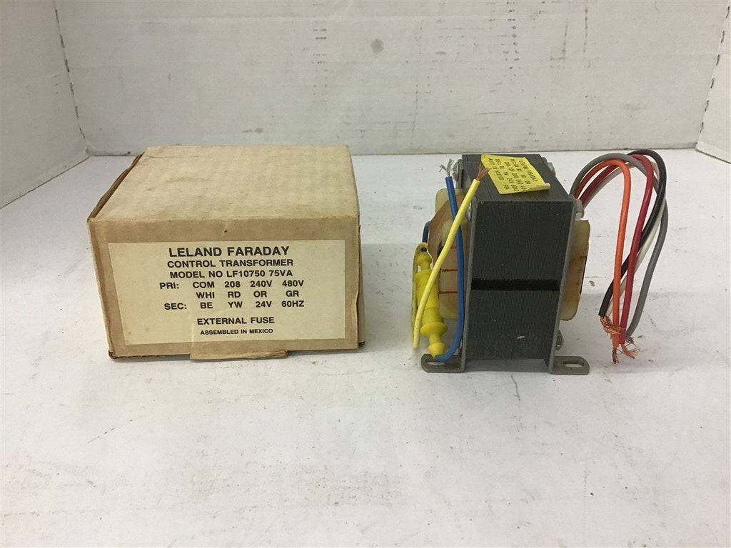 Leland Faraday Lf10750 Control Transformer 75Va 208 240 480 Pri 24V Sec