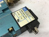 Mac 52A-11-BOA-DM-DDAJ-1KA solenoid Valve w/ DMB-DDAJ-1KA 24 VDC 5.4 W 150 PSI