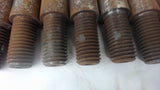 LOT OF 14, THREADED TAPERED ALIGNING PINS, 9-1/4" LONG X 1" THROUGH 1/4" OD