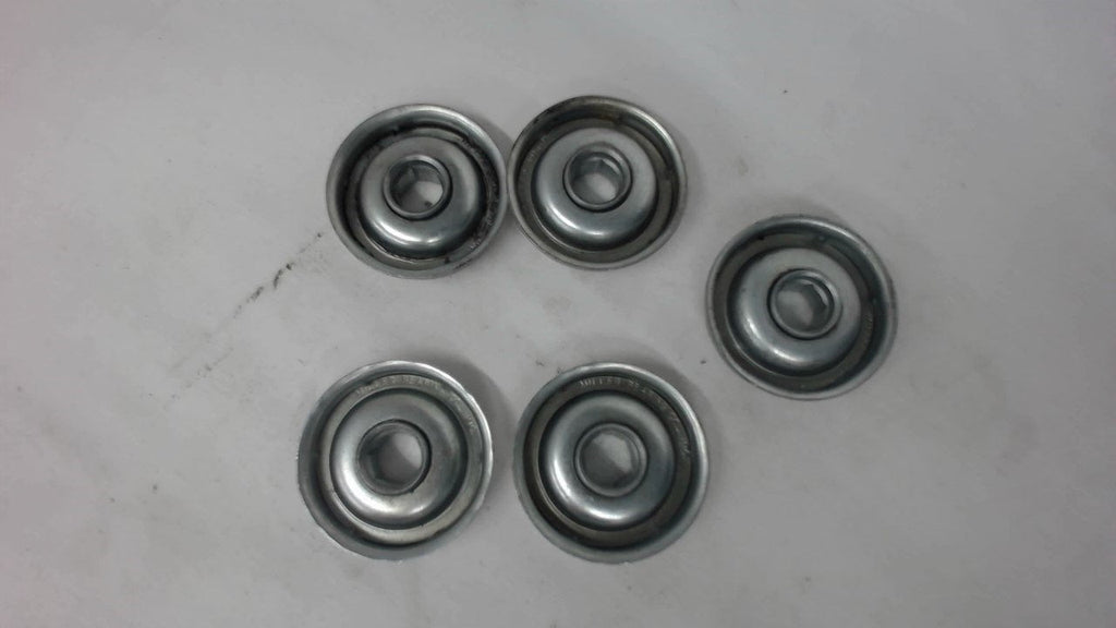 LOT OF 5, MILLER BEARING CO. FLANGED CONVEYOR ROLLER BEARINGS, HEX BORE