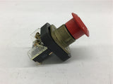 Allen Bradley Pushbutton 800T-GX6D4 Type 4 13 Ser T Red Cap 2 Position