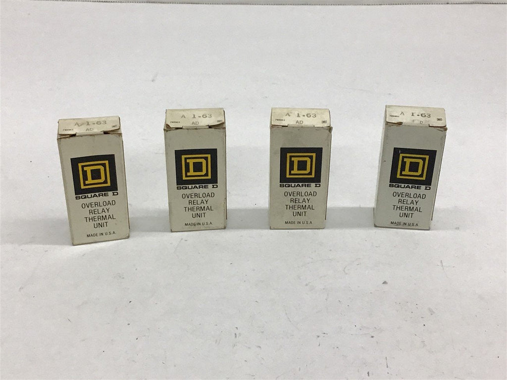 Square D A1.63 Overload Relay Thermal Unit Lot of 4