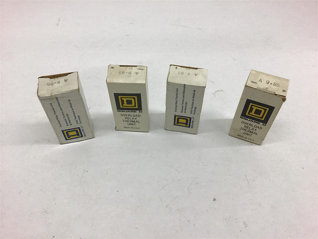 Square D A9.85 Overload Relay Thermal Unit Lot of 4