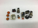 Assorted Lot of Pushbuttons and Pilot lights and accessories