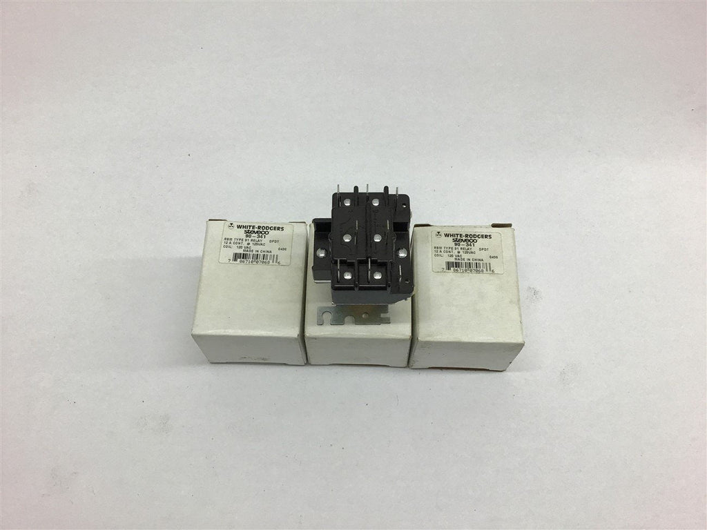 White-Rodgers Steveco 90-341 Relay 12 A 125 Vac 120 Vac Coil Lot of 3