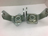 Swivel Castor Brackets Axle Hole 5/8" Lot of 2