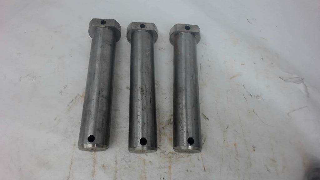 Lot Of 3, Steel Pins 6" Long X 1-1/4" Od, With Flange/Flatted Head