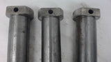 Lot Of 3, Steel Pins 6" Long X 1-1/4" Od, With Flange/Flatted Head