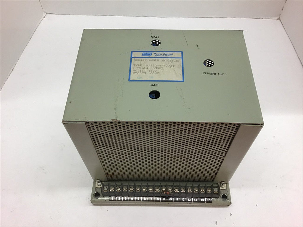 Spang HA7Z2-4-70024 3 Phase Angle Amplifier 480 Volts