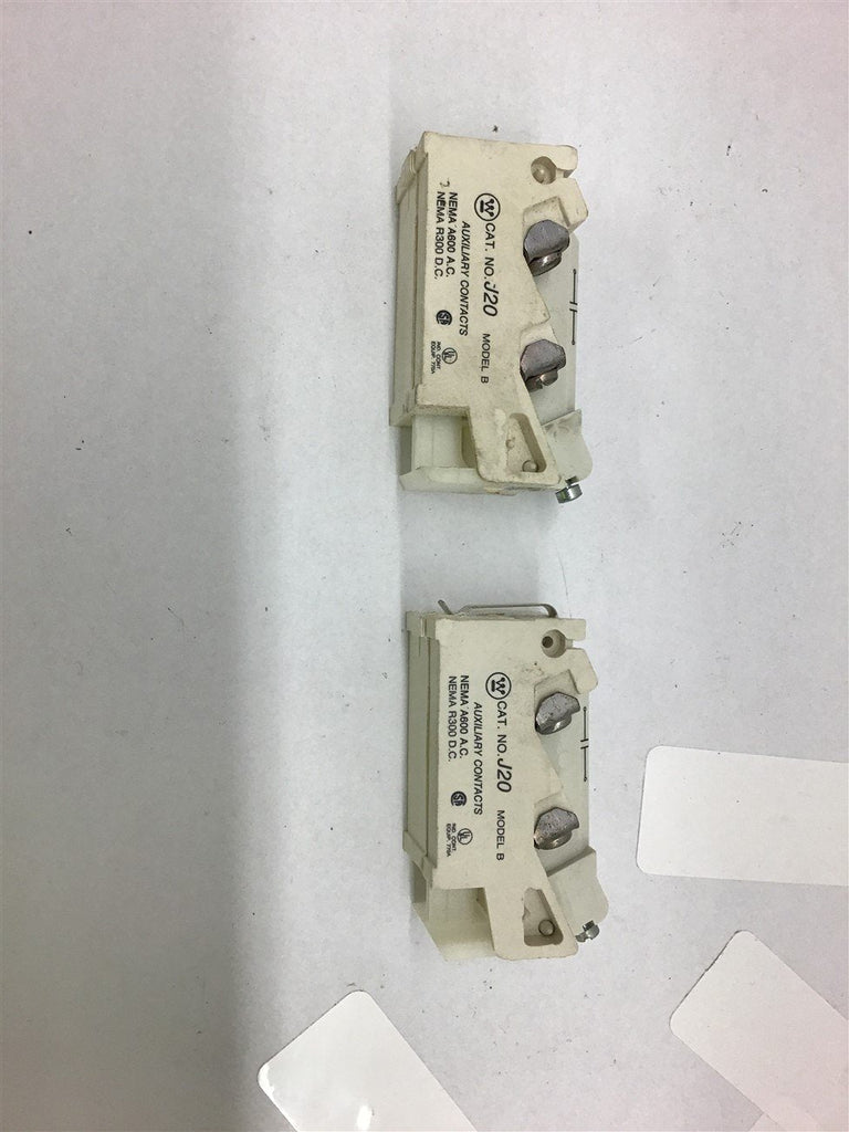 Auxiliary Contactor J20 Model B Lot of 2