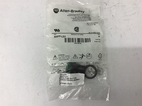 Allen-Bradley 800FP-LE3 Illuminated Extended Push Button Green