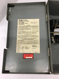 Westinghouse Bryant HUN361 30 Amp Safety Switch 600 Volts Type 1