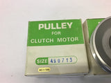 Aluminum Electric Motor Pulley Clutch Belt 490713 1/2" Bore 2 15/16" OD Lot of 2