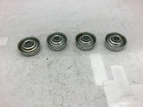 Bearing 7/8" OD 1/2" Bore Lot of 4