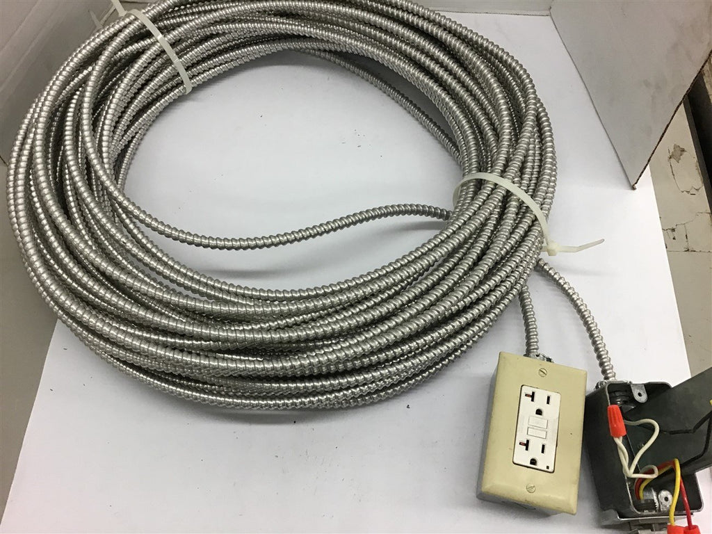 Feedrail 15A 300VAC Jack Connector 120" MC Cable/ Conduit 150V Plugs