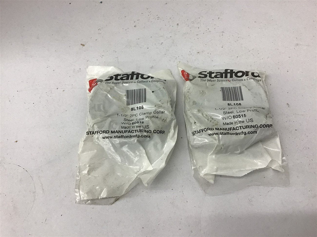 Stafford Clamp Collar 8L108 1 1/2" 2PC Lot Of 2