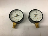 OCI 2034L 0-15 PSI Air Pressure Gauge 2.5" Lot Of 2