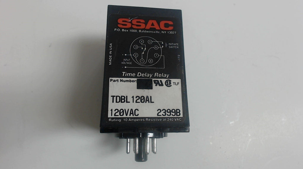 SSAC TIME DELAY RELAY TDBL 129AL - DIGI-SET - 120VAC - 2399B - USED