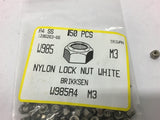 Nylon Lock Nut White W985A4 M3 Lot of 150