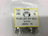 Nylon Lock Nut White W985A4 M5--Lot of 50