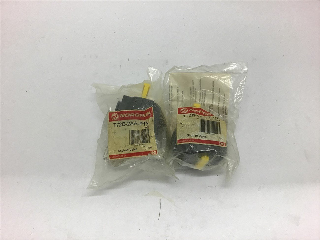 Norgren T72E-2AA-P1N Shut-Off Valve 1/4" Lot of 2