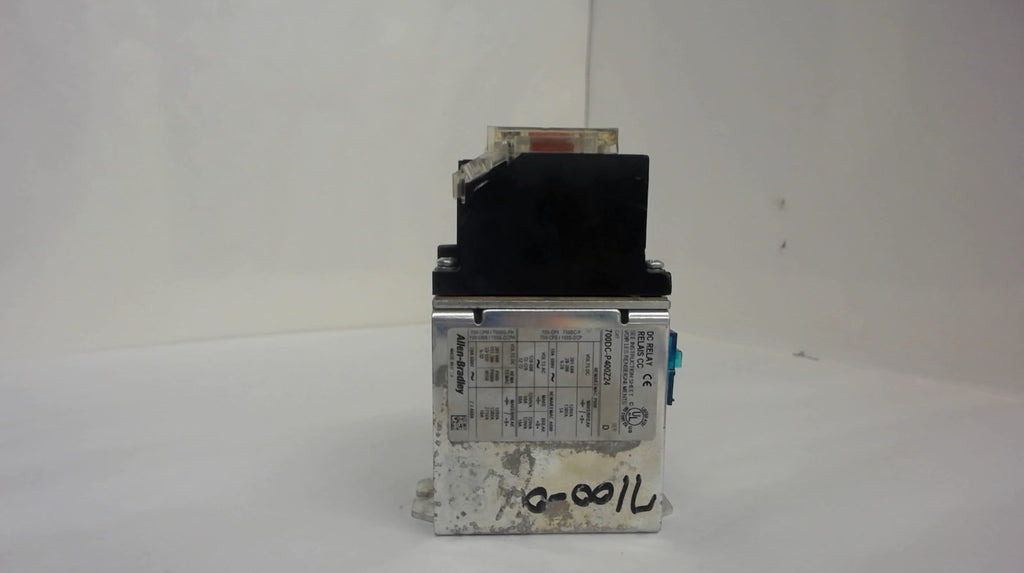 ALLEN-BRADLEY, 700DC-P400Z24, DC RELAY RELAIS CC, SER. D, 10 AMPS, 600 VOLTS