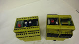 LOT OF 2, PILZ, PNOZXV2.1, SAFETY RELAY, 115VAC, 24VDC, 50/60HZ