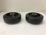 Wheels ID 3/4" Thickness 1 7/8" OD 6" Lot of 2