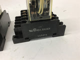 Omron Ly4N Relay 24 VDC W/ Base Lot Of 3