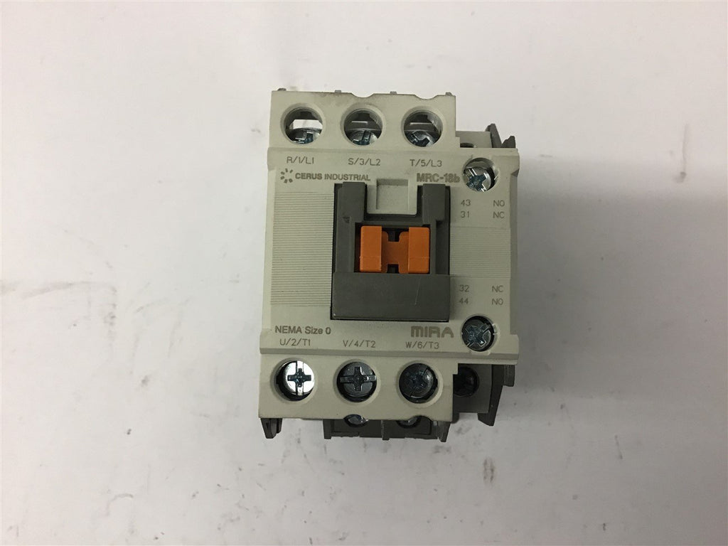 Cerus MIRA MRC-18B Contactor 480 Volt @ 10 HP 240 Volt Coil