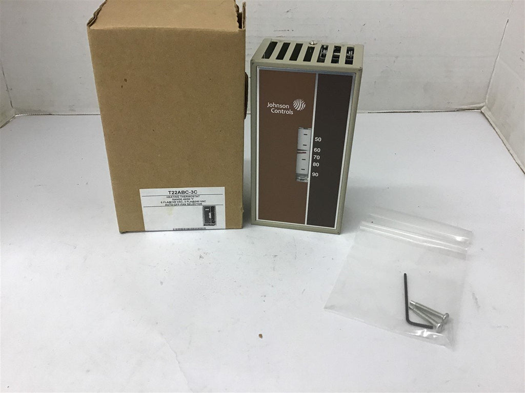 Johnson Controls T22ABC-3C Heating Thermostat 40/90 Degree F