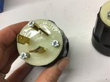 Leviton 2311 Locking Plug 20 Amp 125 Volt Lot Of 2