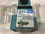 Mac 911B-PM-111CA Solenoid Valve 25-150 PSI 120 Volts 6.8 Watts