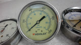 LOT OF 3 LIQUID FILLED GAUGES--2-1/2"--1/4" NPT,