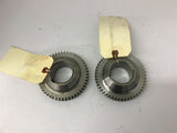 1.404" Wide Hub .2880" Pitch 50 Teeth Gear 2 3/8" Bore Lot Of 2