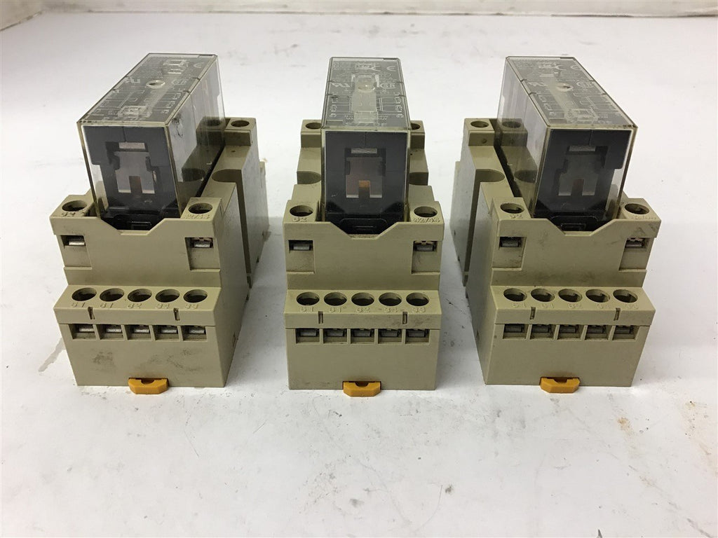 Omron G7S-4A2B 24 VDC Coil 3 Amp 240 Vac Relay W/ Base Lot Of 3