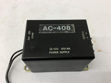 Hyde park AC-408 15 Vdc 300 MA Power Supply 120 Vac Input