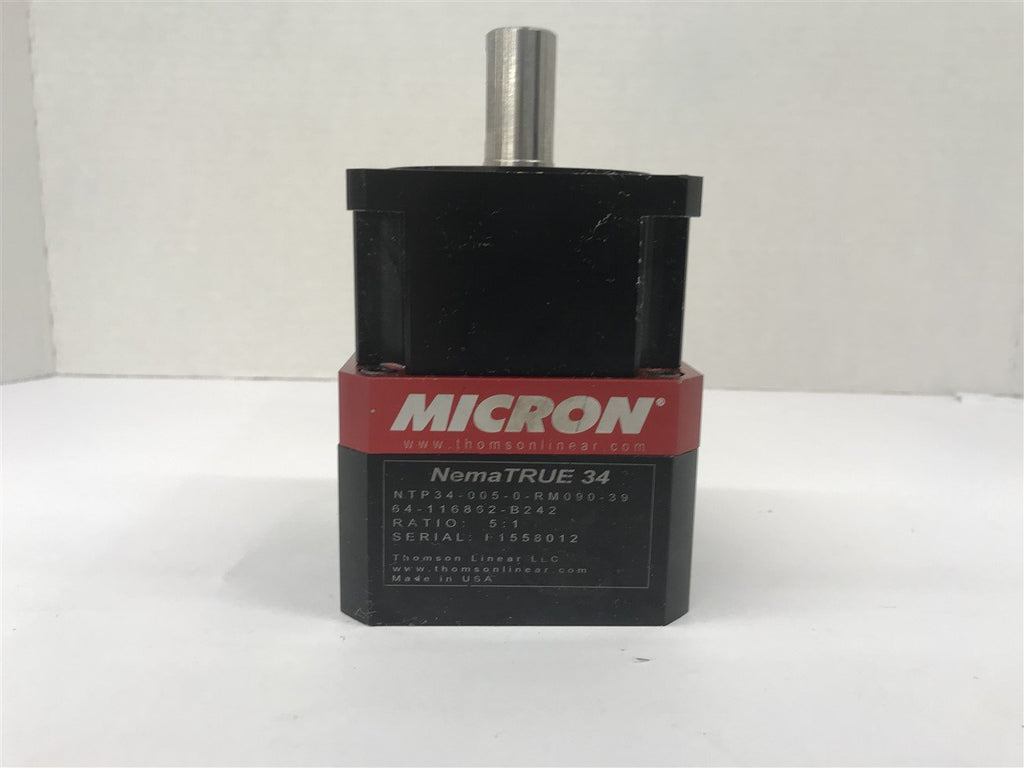 Micron NTP34-005-0-RM090-39 NemaTrue 34 5:1 Ratio Gear Reducer