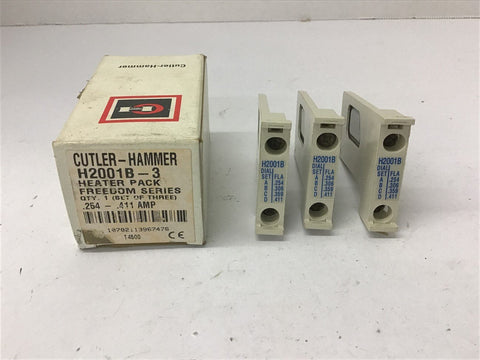 Cutler-Hammer H2001B Overload Heater Element Lot Of 3