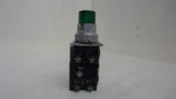 CUTLER-HAMMER GREEN PUSHBUTTON, 120 VOLTS, 50/60HZ, 6.3V LAMP