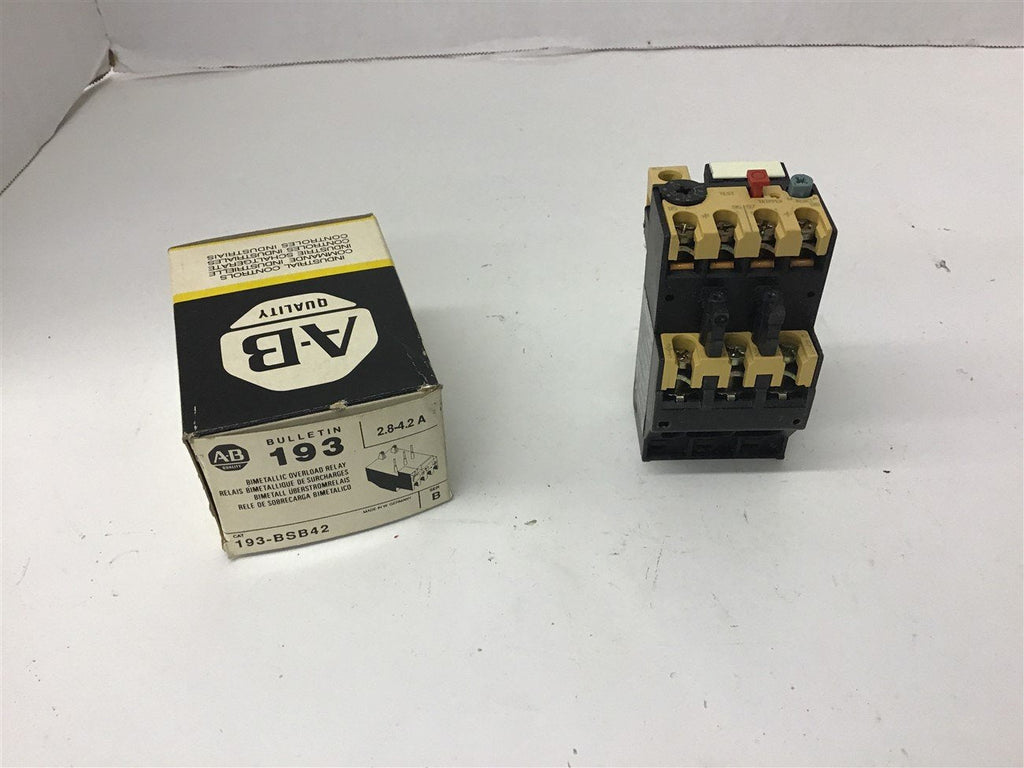 Allen-Bradley 193-BSB42 Overload Relay 2.8-4.2 Amp