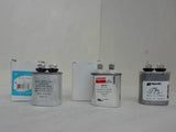 3-CAPACITORS, 1-DAYTON 5MFD 370VAC, 1-SUPCO 5MFD 370VAC, 1-MAGNETEK 10MFD 370VAC