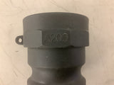 Black Plastic 2" Couplings Lot of 3