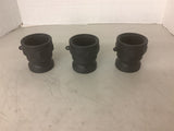 Black Plastic 2" Couplings Lot of 3